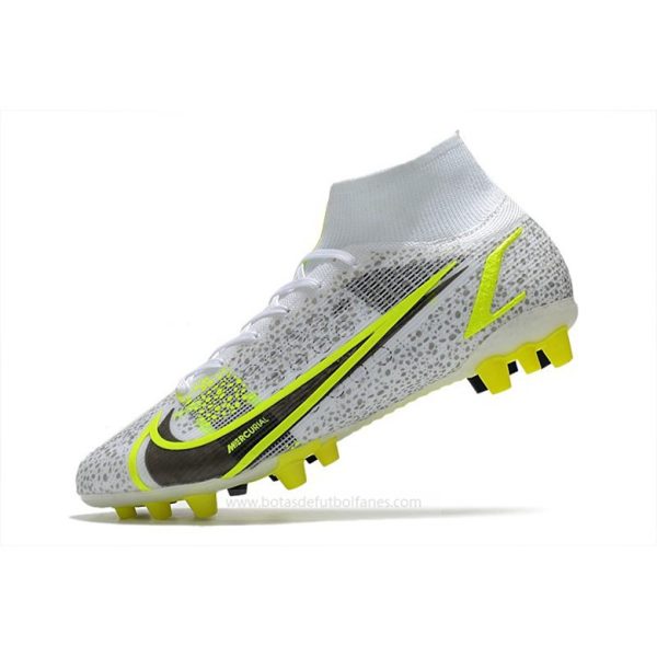 Nike Mercurial Superfly Elite AG PRO Plata Safari Blanco Negro Plata Neon